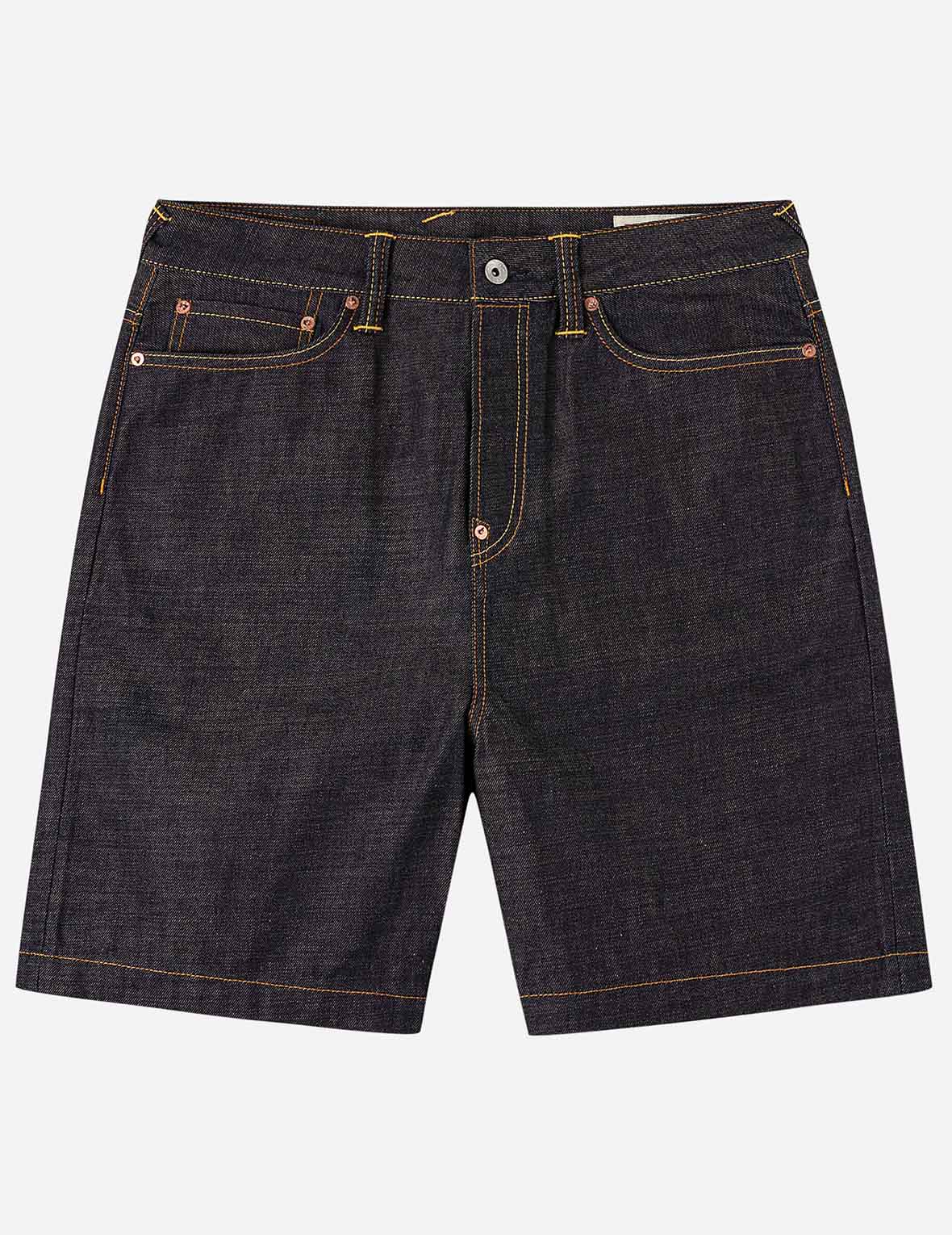 豹子口袋刺繡牛仔短褲